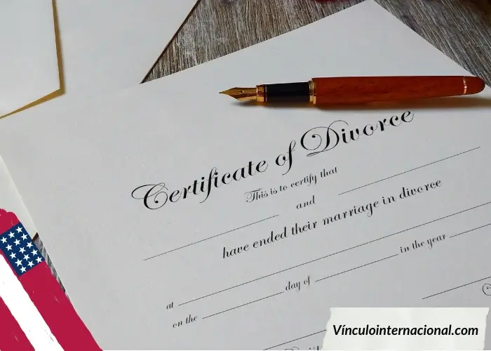 como tramitar un certificado de divorcio en estados Unidos