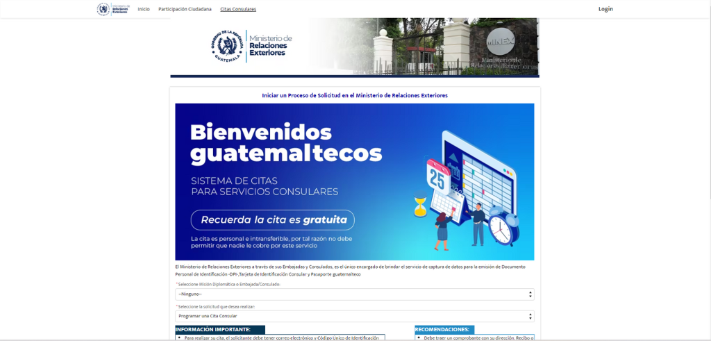 cita consulado Guatemala en Estados Unidos